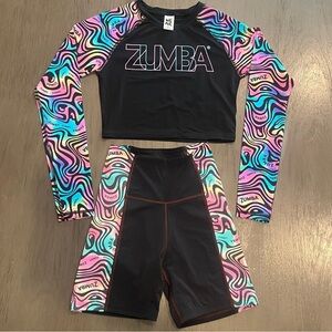 Zumba Fitness Swim Set - Black with Vibrant Patterns